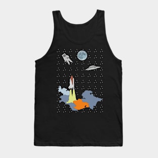 Space shuttle in the galaxy Tank Top